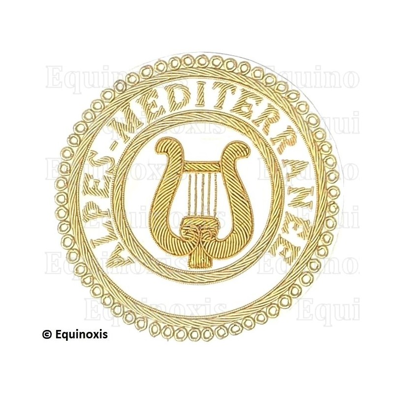 Badge / Macaron GLNF – Grande tenue provinciale – Grand Organiste – Alpes-Méditerranée – Brodé main